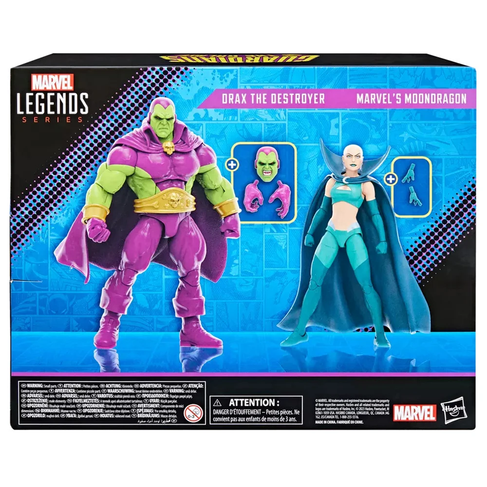 [Special Offer] Hasbro Marvel Legends Series Drax the Destroyer and Moondragon 6-inch-scale Anime Action Figure Model Toys