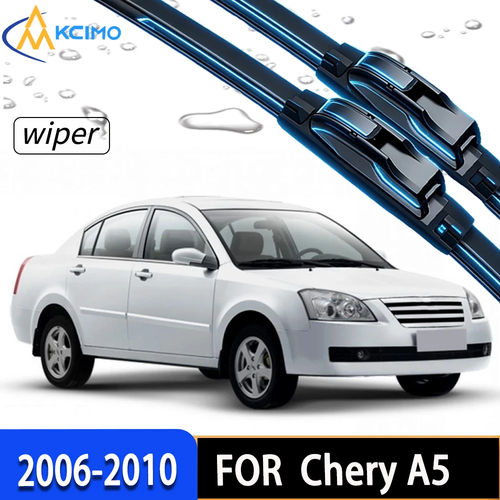

Optimal Clean Front Windscreen Wiper Blades with Long-Life Rubber, Perfect Direct Fit for Chery A5 2006-2010