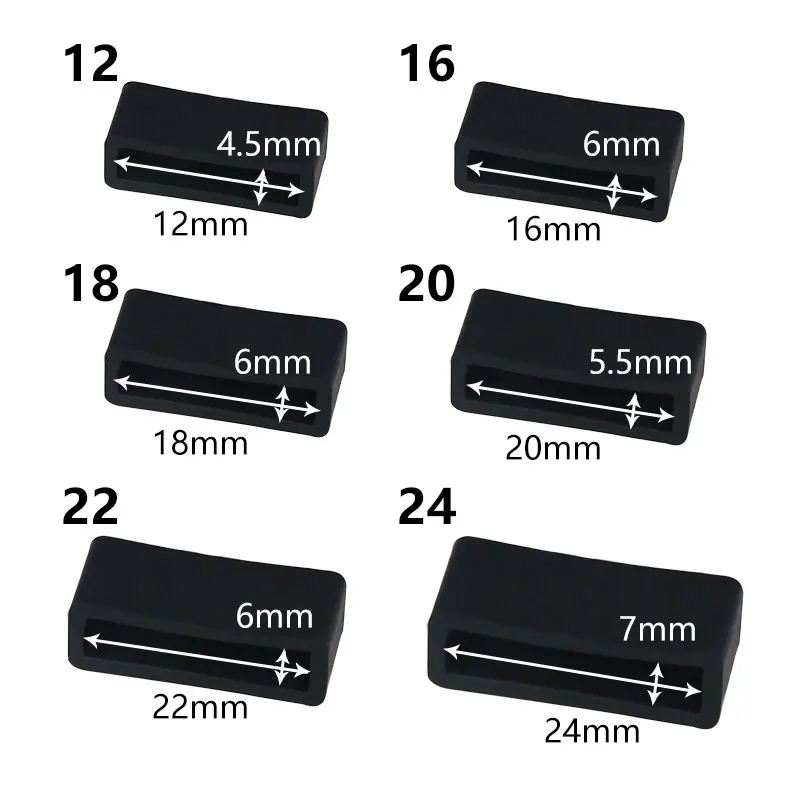 5Pcs Silicone Watchband Buckle Ring Anti-Fall Watch Band Loop Keeper Holder For Smart Bracelet Watch Band Watch Accessories