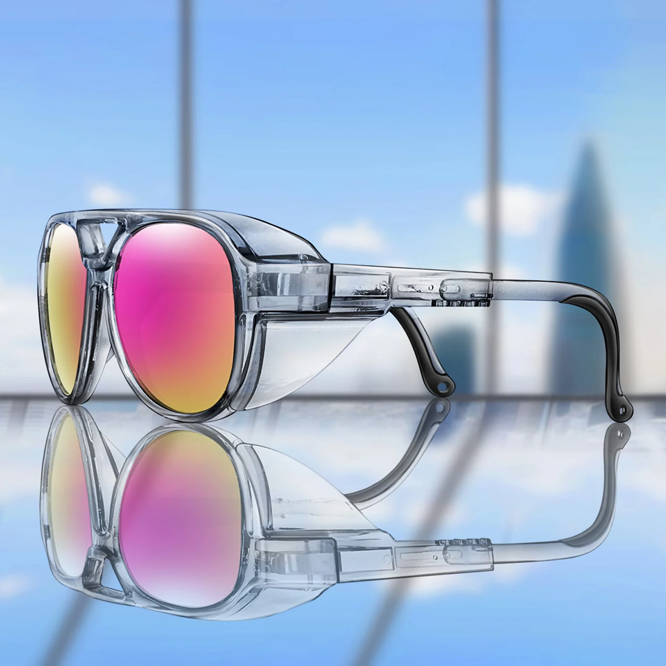 Pits Fashion Punk Sonnenbrille UV400-Schutz Radfahren Reisen Outdoor-Sport Eyewear Coole Party Rave Vipers Unisex-Brille – Detail 4