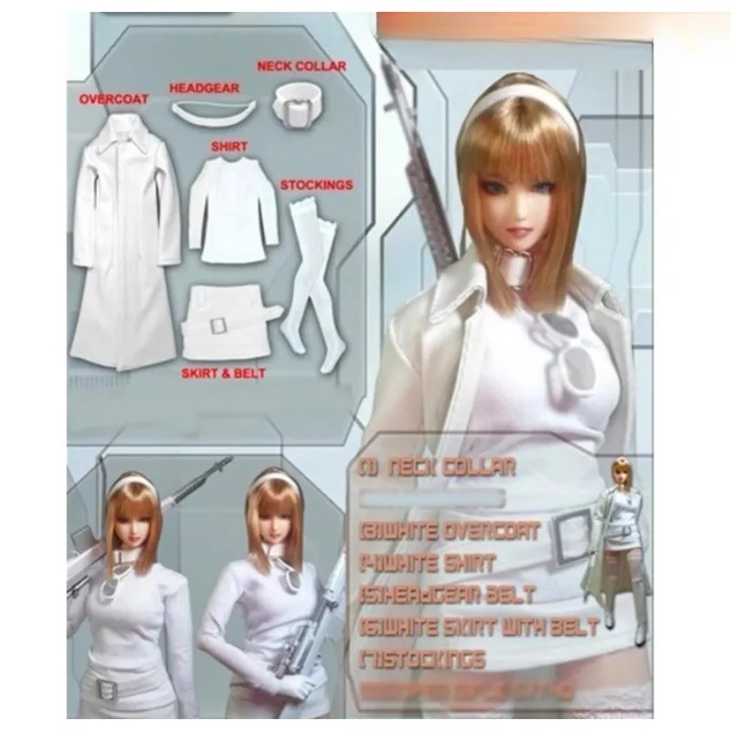 JO21X-21 1/6 escala longo couro do plutônio casaco com capuz feminino soldado longo jaqueta conjunto cuecas corda roupas modelo para 12 ''ph tbl corpo
