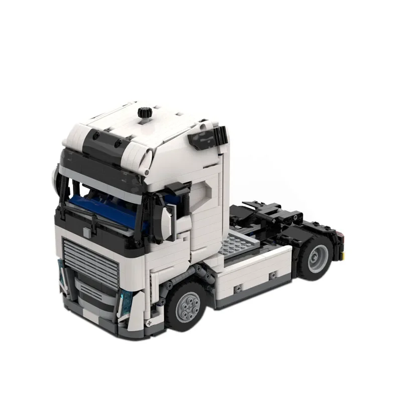 MOC-121673 Block Compatible with Classic Truck Front Semi-trailer Model 1356PCS Children's Block Toys, Birthday  Christmas Gifts