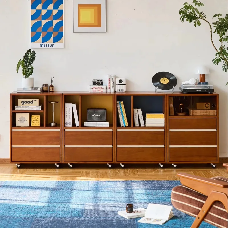 

Drawer high-end household furniture, hotel and living use mid-century solid wood side cabinets