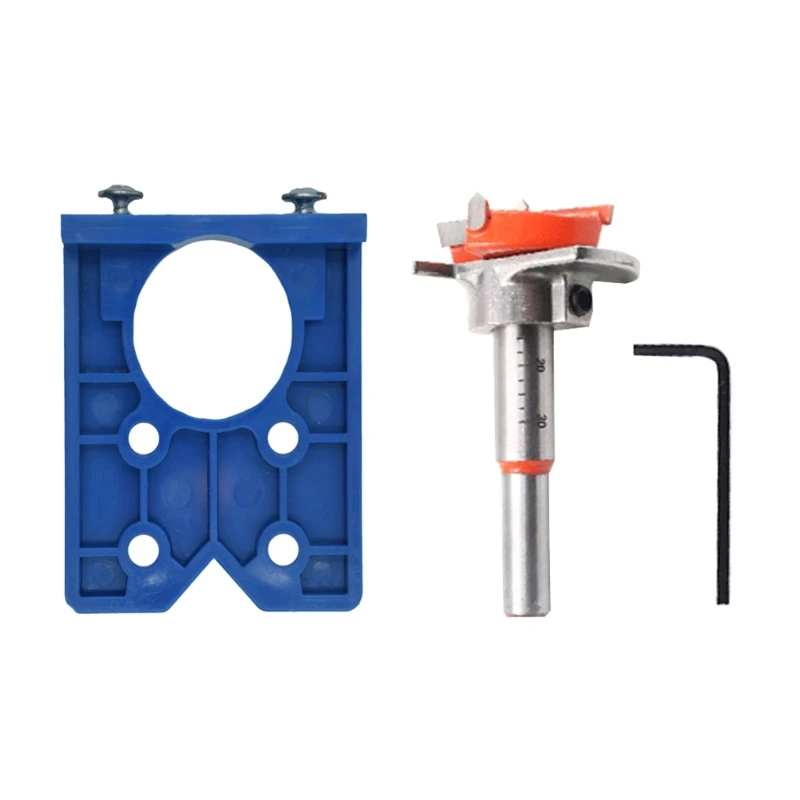 Hinge Drilling Jig Set Concealed Guide Hinge Hole Drilling Locator Woodworking Hole Opener Door Cabinet Accessories Tool