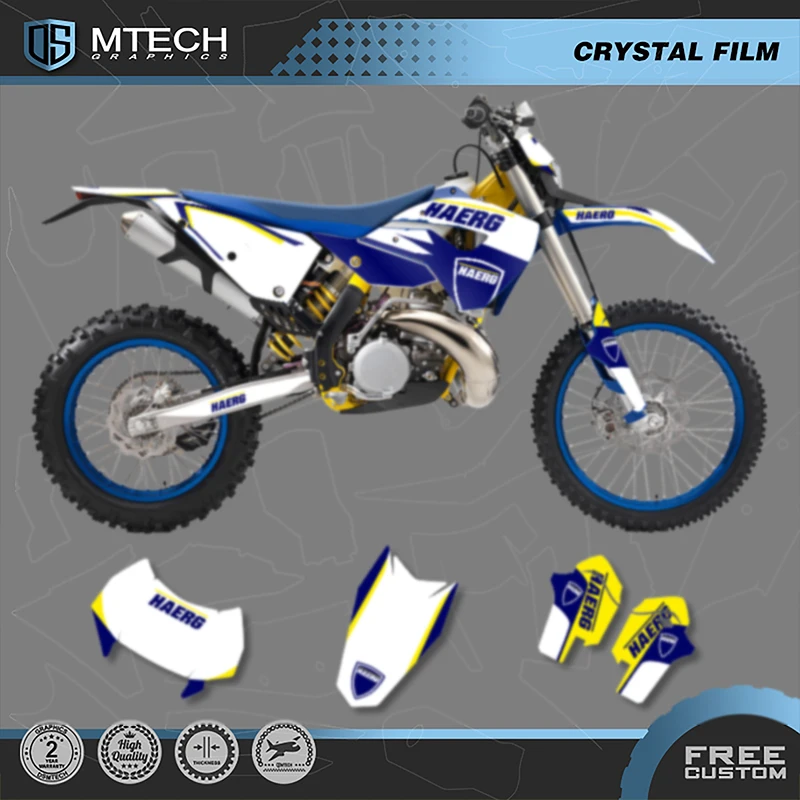 

DSMTECH Motorcycle Fairing Graphics Background Decals Stickers kits for Husaberg TE 2011 2012 Number Name Custom 007