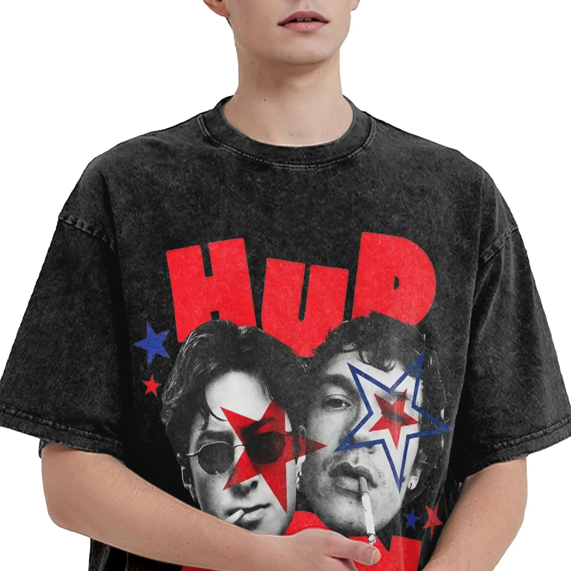 Washed T Shirts Connor Storrie And Hudson Williams T-Shirt Harajuku  Streetwear Short Sleeve Summer Tops Tees Men Women