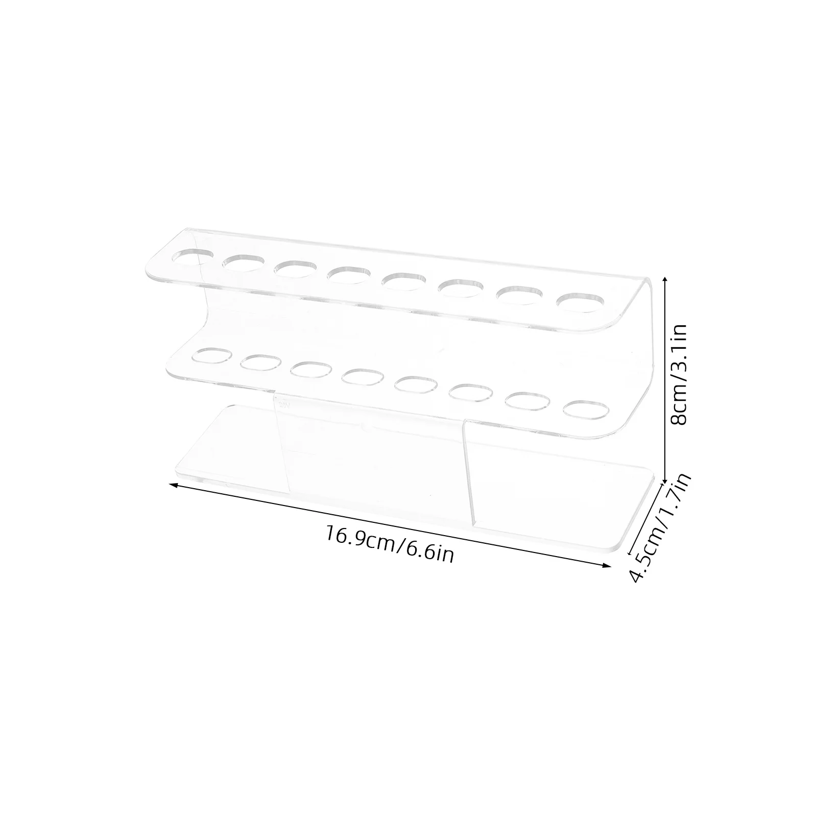 2 pçs acrílico transparente arte do prego caneta titular organizador suporte pinças de cílios rack de armazenamento acessórios do salão de beleza maquiagem escova exibição