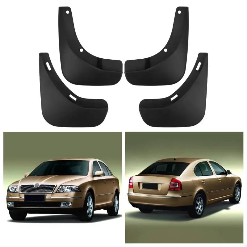 Weather Resistant Flexible PP Mud Flaps Full Set For Cars Simple To Install 4pcs R6FB