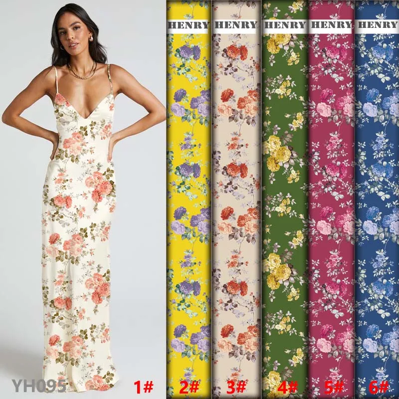 

2025 latest design Digital Polyester Printed Fabric Summer Women's Fabric Breathable and Lightweight Suit for Garment