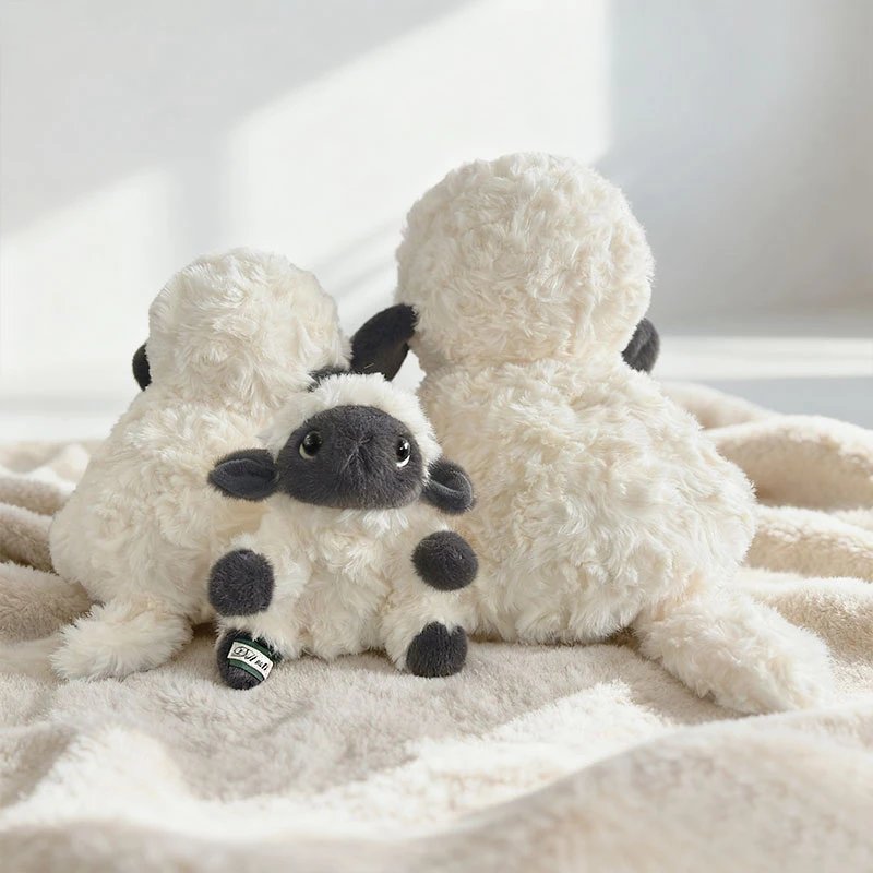 Soft Super Plush Sheep Toy Cute Ollie the Sheep Stuffed Doll Fluffy Kawaii Black Face Lamb Sleeping Companion For Girl Boy