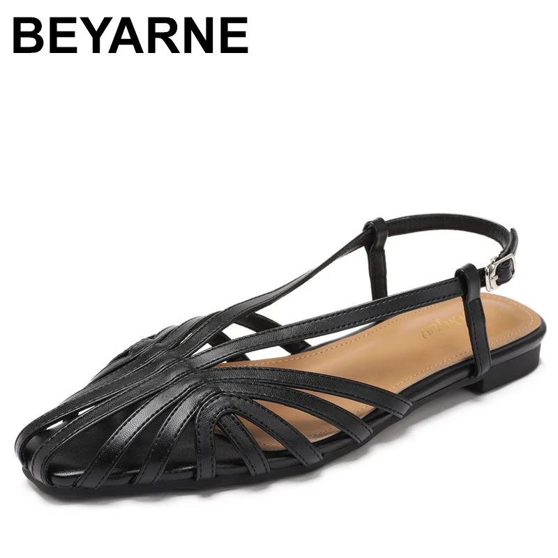 

Светло-золотые кожаные плетеные сандалии на плоской подошве с пряжкой на щиколотке, летние сандалии на плоской подошве, женские пляжные сандалии для отдыха и отдыха