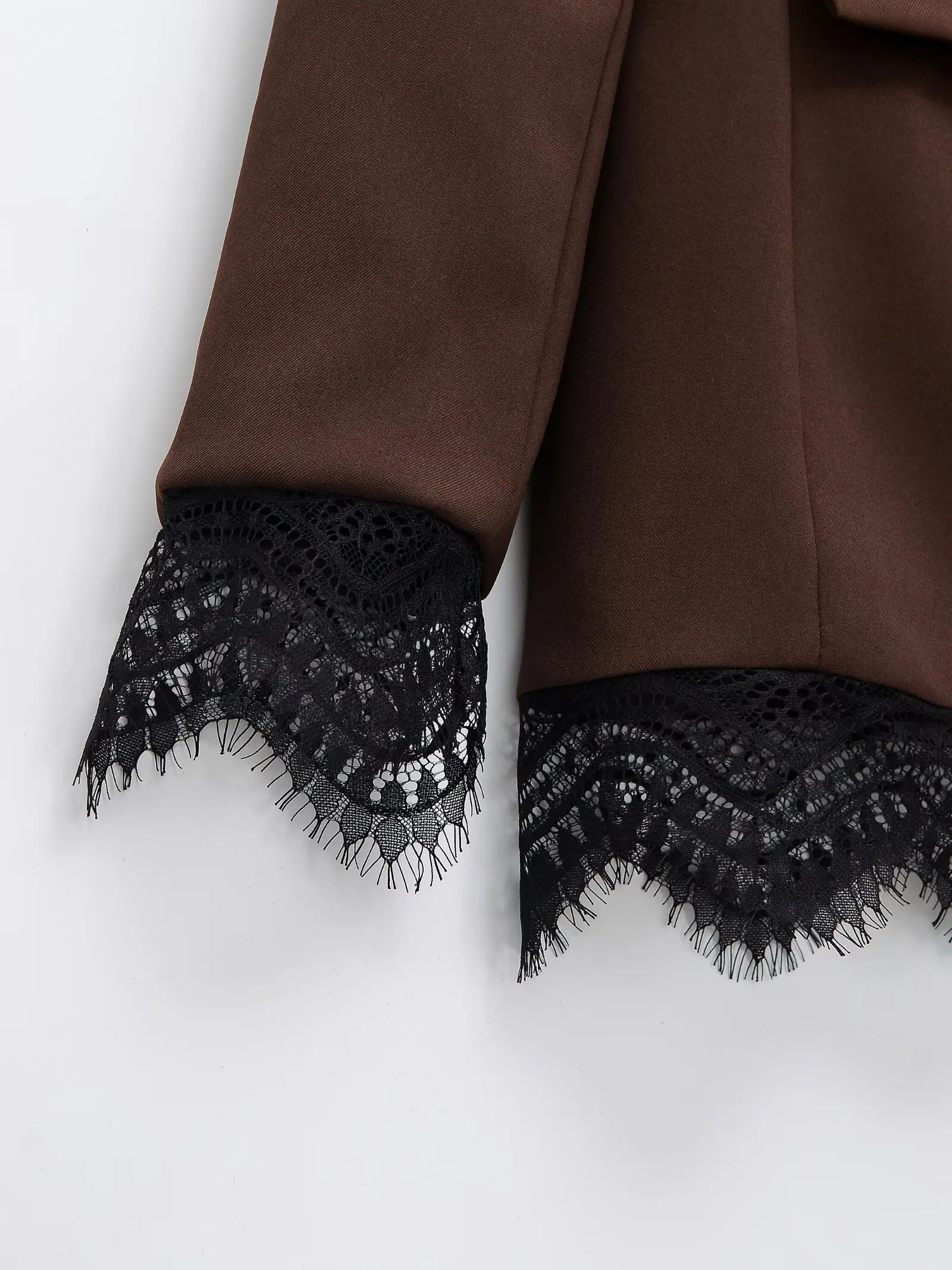 KONDALA Damen-Pendler-Blazer mit Spitzenbesatz, elegant für Dinner, Cocktailparty, schmal geschnitten, 2026 Frühherbst, trendiger High-Street-Blazer – Detail 31