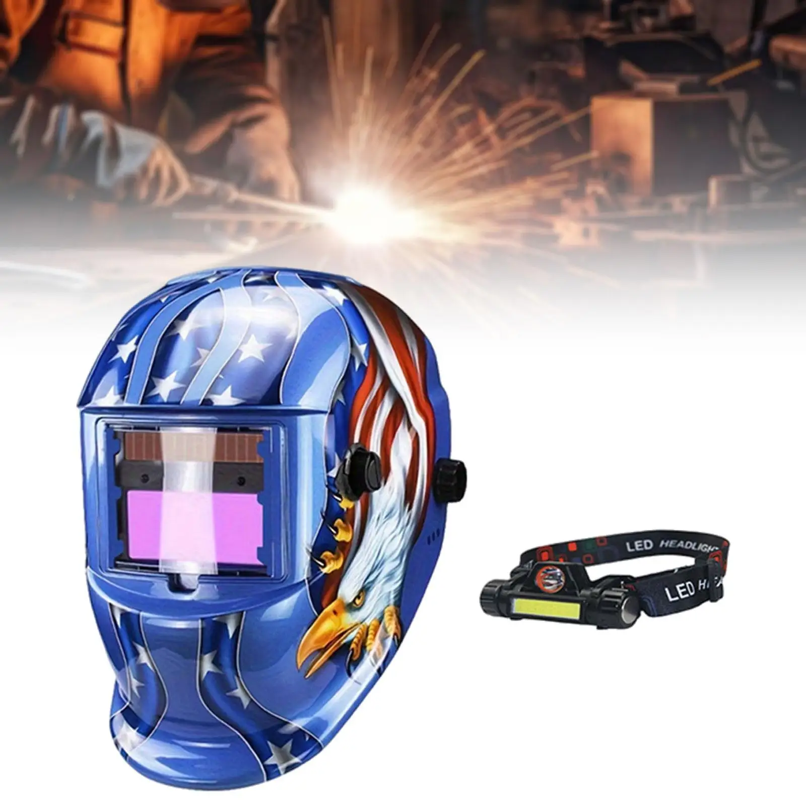 

Solar Welding Helmet Utility Welding Guard for Home Eye Protection Soldering