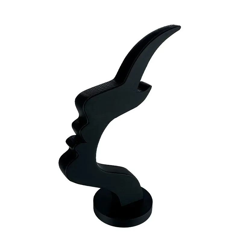 Minimalistischer 3D-gedruckter Brillenhalter mit menschlichem Profil – Lustiger und praktischer Schreibtisch-Deko-Ornament im Linienkunst-Stil