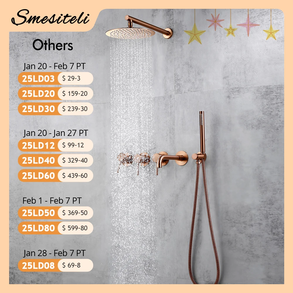 Shower System Bathtub Faucet Set Bath Mixer Tap Bathroom Rainfall Headshower Hot And Cold Kit With Brass Handshower Smesiteli