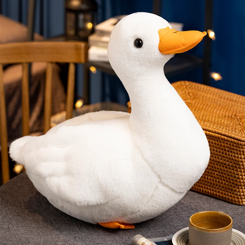 25cm Kawaii Lifelike Call Duck Plush Toy Realistic Cute White Ducks Stuffed Animal Toys Gifts for Kids Pets Simulated Duck Gifts