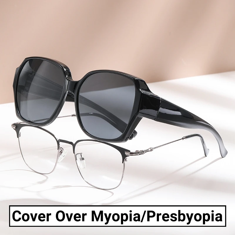 

Fashion Round Polarized Sunglasses Portable Men Women Vintage Fishing Driving Eyewear Cover Over Myopia Prescription Glasses