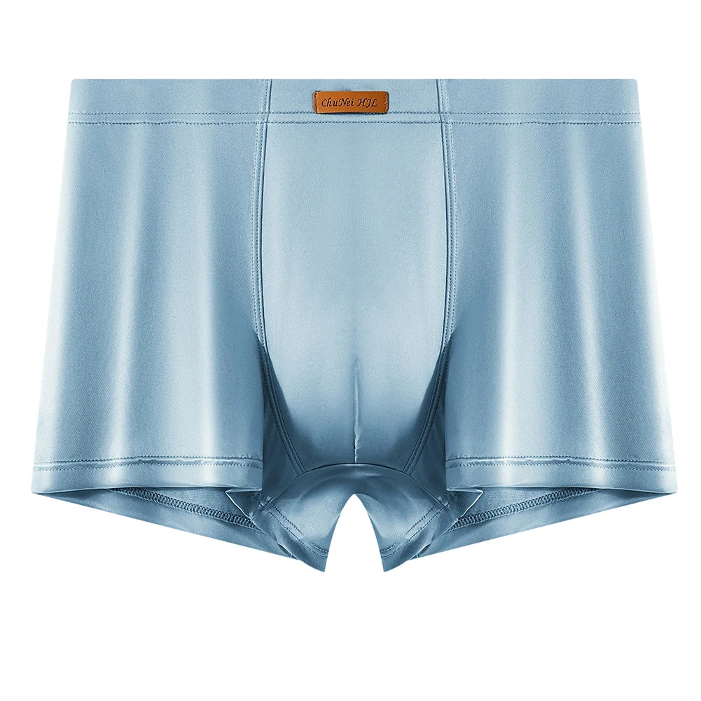 

Men Ice Silk Satin-like Briefs Gay Hot Hot Lingerie Smooth Boxer Shorts Stretch Underwear Soft Bikini Breathable Men's Panties