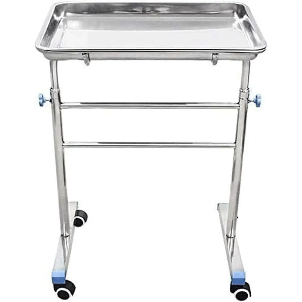 

Medical Stainless Steel Trolley for Clinic, Salon, and Spa - Single/Double Pole Treatment Rack