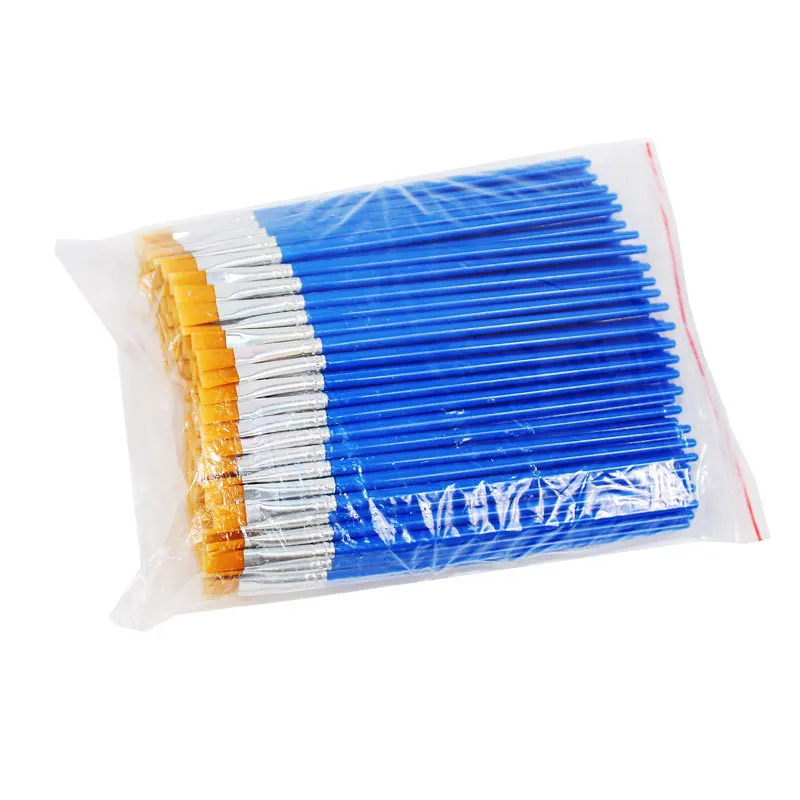 50 PCS Flat Paint Brushes Small Brush Volume For Painting Detail Essential Props For Painting Art
