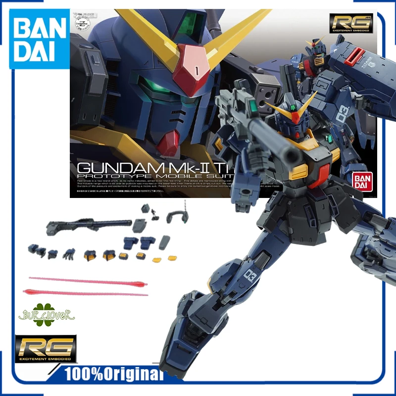 

Bandai Original RG Regular Edition 07 GUNDAM Mk-Ⅱ Titans Color Anime Action Figure Assembly Model Toys Gifts For Children