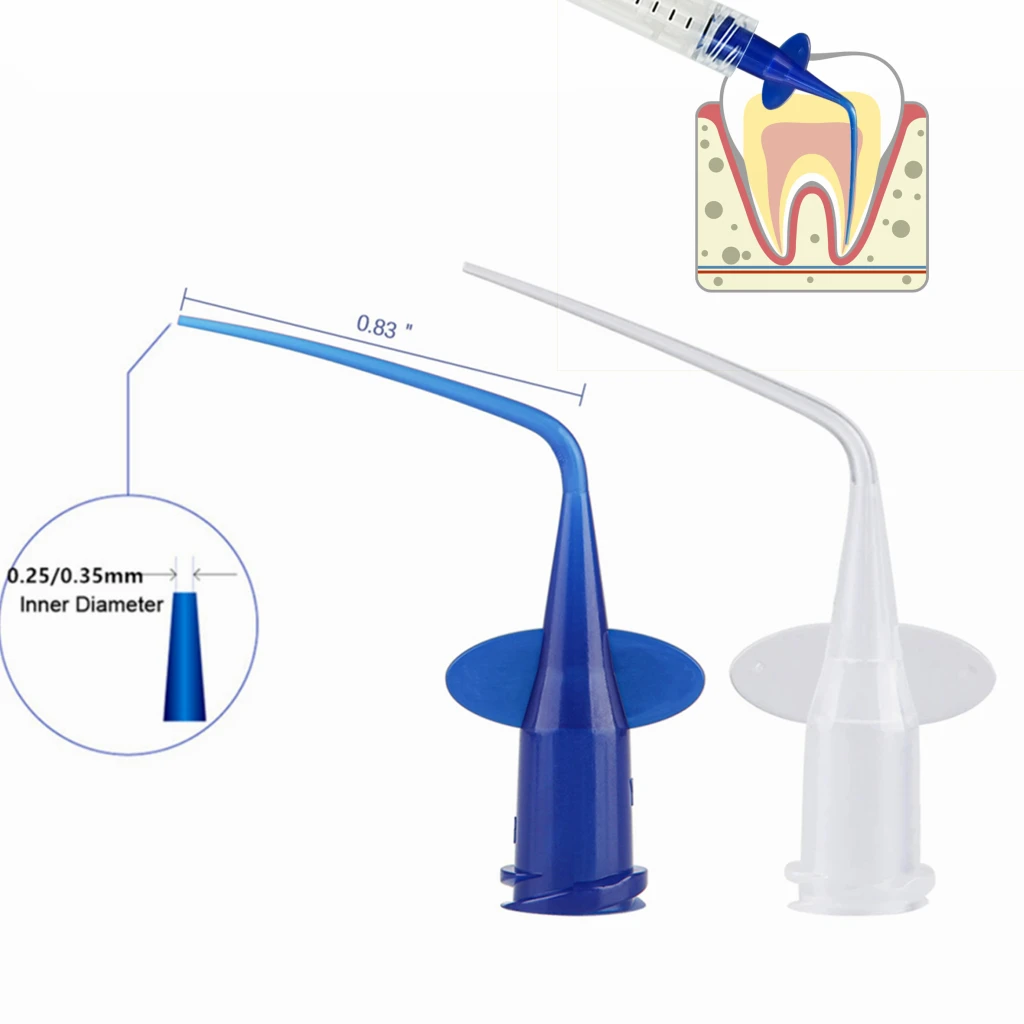 50 szt. Stomatologiczna strzykawka jednorazowych końcówek do nawadniania endodontycznego igły do płukania kanału korzeniowego