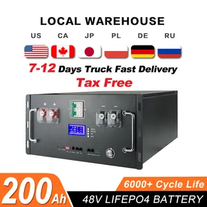 Paket Baterai LiFePO4 48V 200Ah 51.2 V 100Ah 120Ah 50Ah Baterai Lithium 6000 + Siklus untuk Rumah RV Solar Off-Grid 48V LiFePO4 TANPA Pajak 10 baterai 50ah penjualan terbaik - №