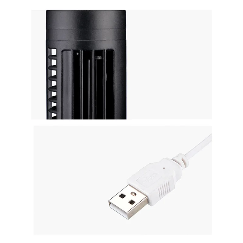 พัดลมทาวเวอร์ USB พัดลมไฟฟ้าพัดลมตั้งพื้นสีขาวแบบไร้ใบเครื่องปรับอากาศแนวตั้งขนาดเล็ก