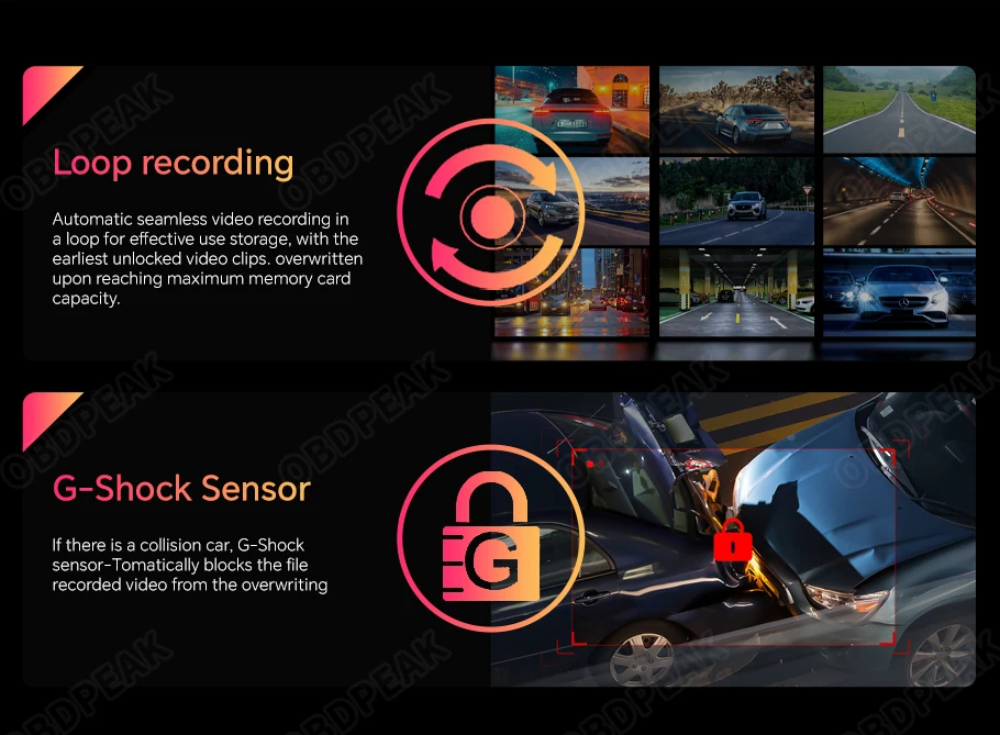 K2 Pro 11.3" Dash Cam 4K 2160P Car DVR Recording Carplay & Android Auto Wireless Connection 5G WiFi GPS Navigation Dashboard
