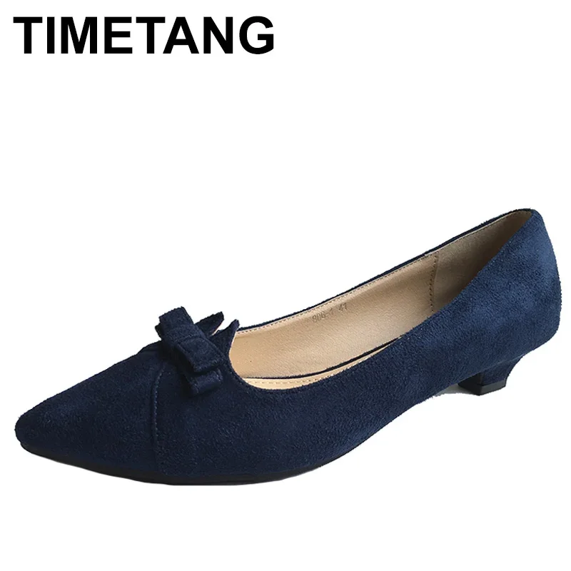 

2025 Fashion Shoes Women High Heels Pointed toe Elegant Bowknot Women's Pumps Office Ladies Brand Shoes Low Heels