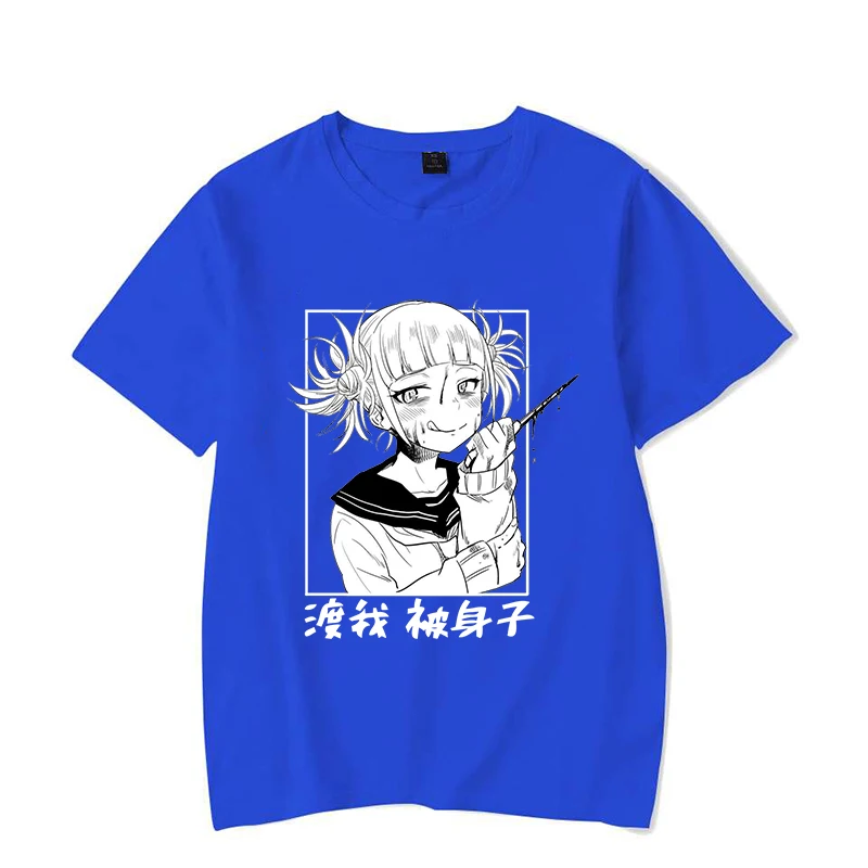 Fashion Anime Himiko Toga Printed T-Shirts Men Women Summer Casual Short Sleeved T-Shirts Round Neck Tops Anime Himiko Toga Tops