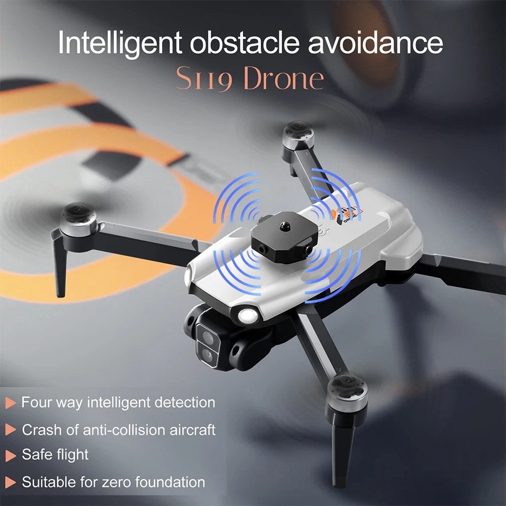 New S119 Drone 8K HD Dual Camera 5G WIFI Intelligent Obstacle Avoidance FPV Aerial Photography Professional Brushless RC UAV Toy - view 3