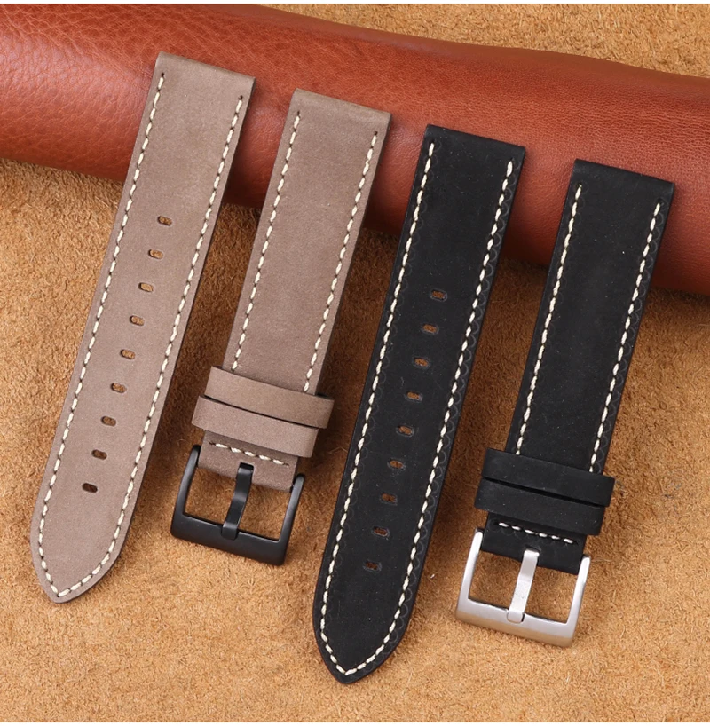 Pulseira de relógio de couro vintage para pulseira Timex masculina, pulseira de couro fosco, alta qualidade, 20mm, 22mm, T49905, T49963 Series