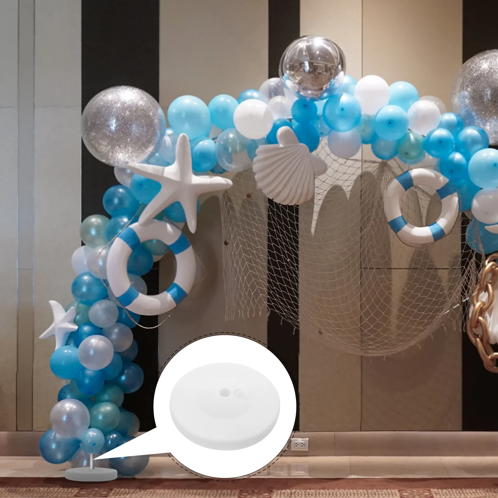 

Plastic Water Filling Base for Balloon Arch Stand Column Reinforcement Indoor Outdoor Use Sturdy Wear Resistant Balloon Column