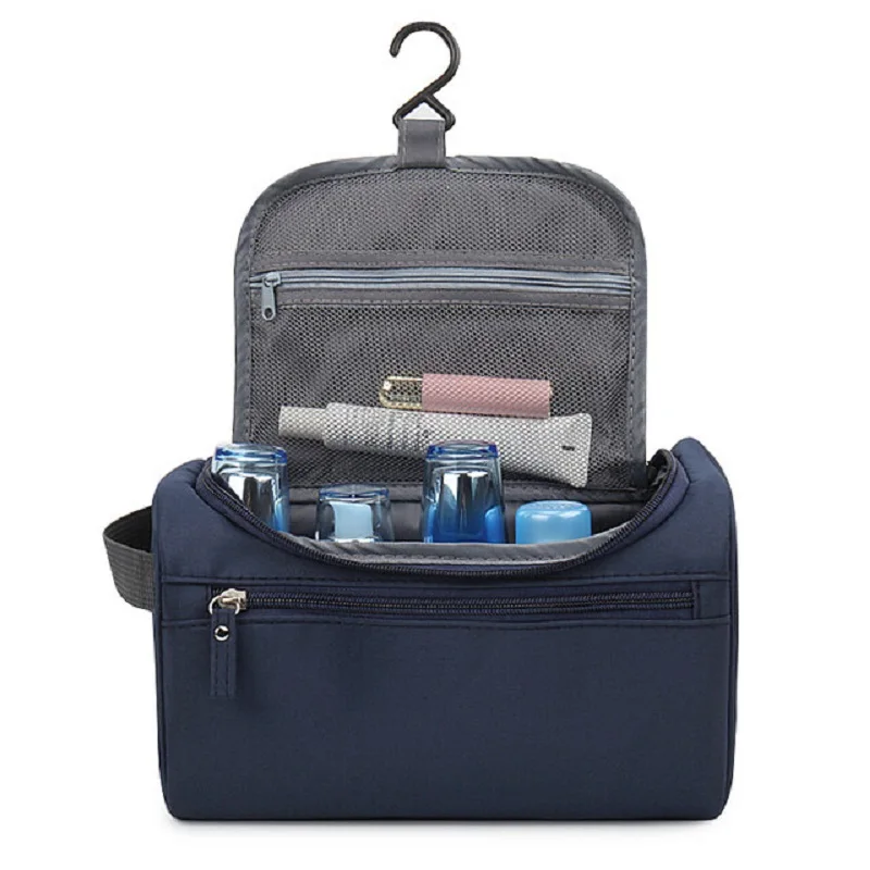 Bolsa de maquiagem portátil unissex, organizador cosmético impermeável, estojo de higiene pessoal, bolsa para mulheres, homens, lavagem, barbear,