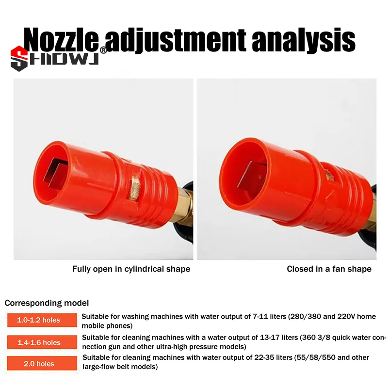 

M14*1,5 керамическая насадка для мойки высокого давления с регулируемым углом наклона, распылитель, быстрый разъем, аксессуары для чистки автомобиля