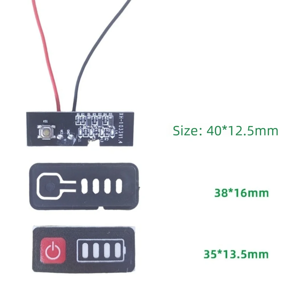 21V Battery Capacity Indicator Module Lithium Battery Pack Replacement Power Display Module Four Light Display Power LED Display