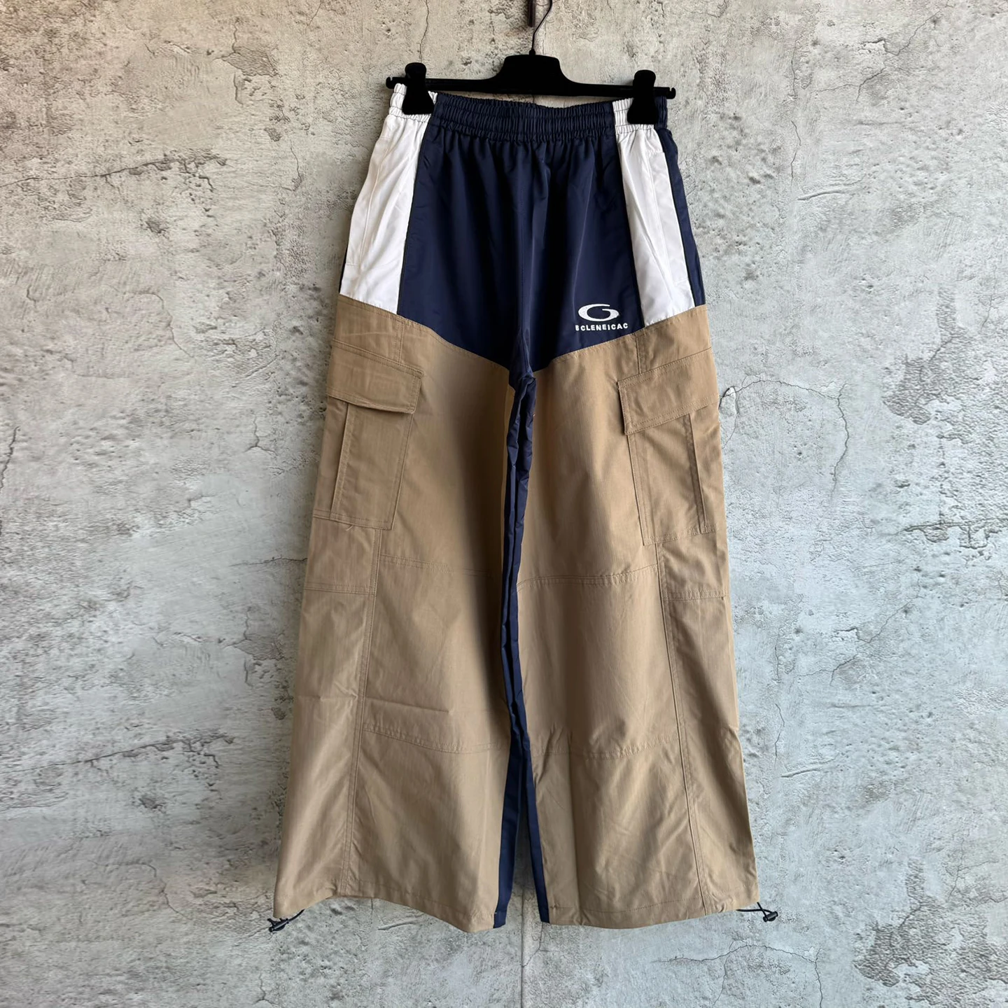 

Мужские брюки BCLENEICAC с вышивкой и нашивками, свободные, прямого кроя, широкие штанины, повседневные, длинные, в парижском стиле