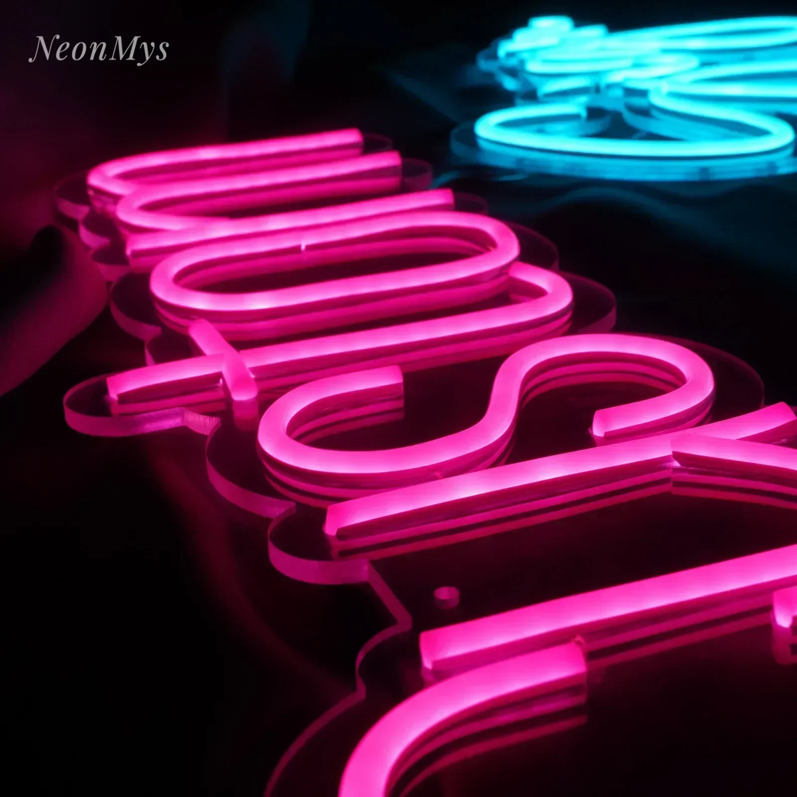 Custom Neon Flex Signboard Led Heart Pink Bedroom Wall Decor Car Garage Room Decoration Colorful Children Into The Room