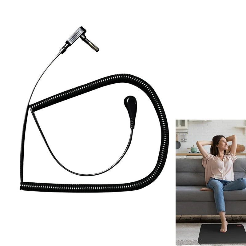 

Grounding Cord Earth Connected 15 Foot(4.5M)High Continuity Cord Grounding Mat Snap Connect Fits Most Popular Brands Grounding