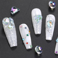 100Pcs/lot Aurora Colorful Nail Art Diamonds Crystal Beads Nails Rhinestones Translucent Nails Decoration Symphony 3D Glitter