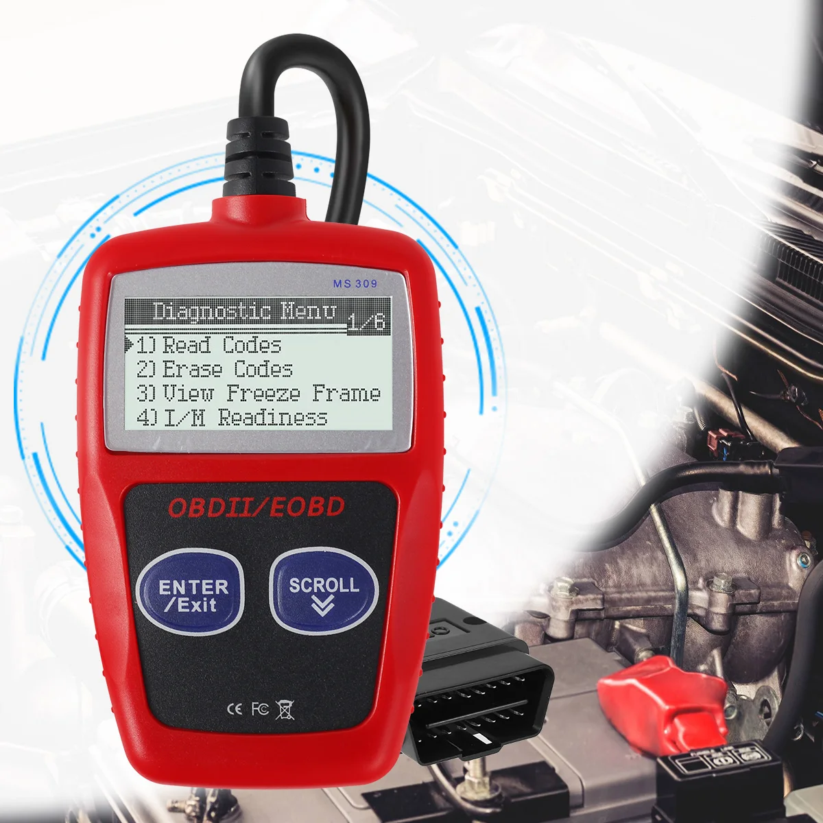 Car Fault Code Reader Engine Diagnostic Scanner OBD2 Scanner Read and Erase Fault Code View Freeze Data CAN Diagnostic Tool