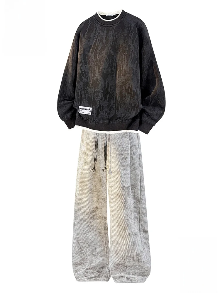 

PaulFrank escent Hoodie And Casual Pants Set Men's Winter Warm Fce Lined Cotton Polyester Blend Long Sve Long Pants