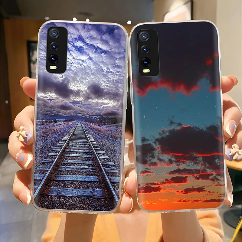 For Vivo V2027 V2028 V2029 Back Cover Vivo Y11S Y12s Y12a Y20 Y20s Y20i Case Cute Cartoon Painted Funda Soft TPU Silicone Bumper