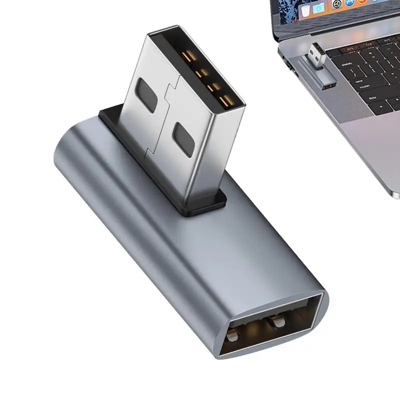 90 องศาซ้ายขวาขึ้นลงมุม USB 3.0 ชายหญิงอะแดปเตอร์สําหรับแล็ปท็อปพีซีโทรศัพท์แท็บเล็ต