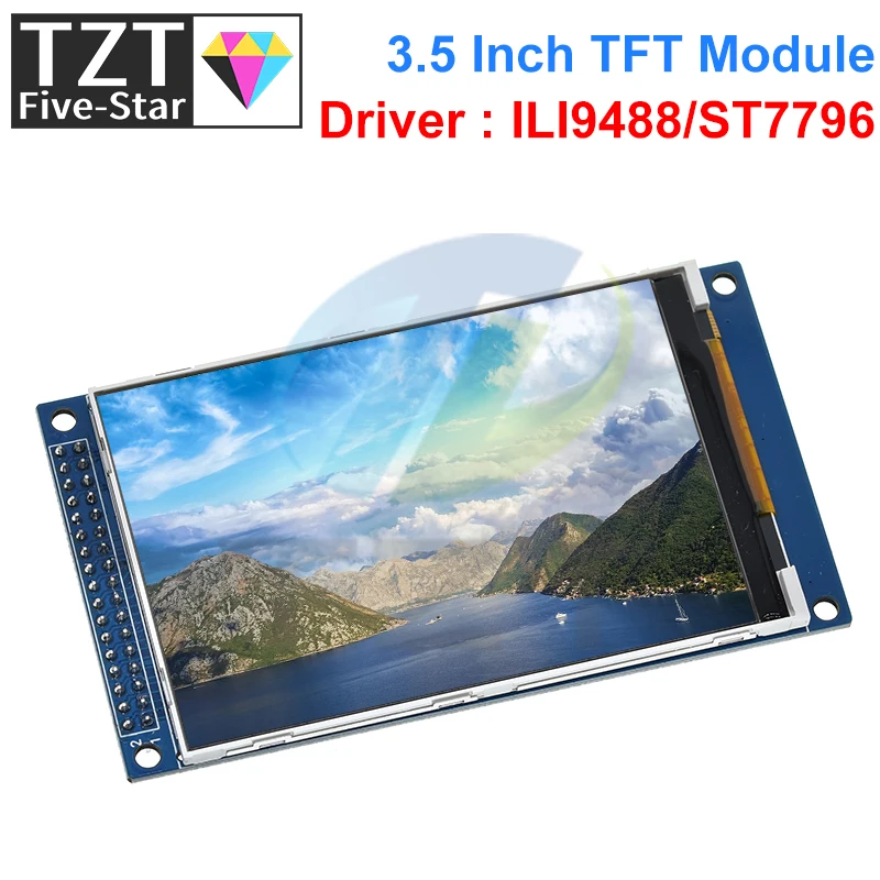 Tzt 3.5 "3.5นิ้วโมดูลหน้าจอสัมผัส LCD TFT 480x320 ST7796U ILI9488จอแสดงผล LCD สำหรับ Arduino Uno MEGA2560โดยไม่ต้องสัมผัส