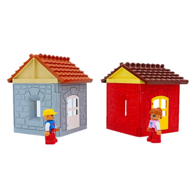 Big Building Blocks Princess Castle Houses Build Accessories Wall Roof Compatible Large Bricks Assemble Girl Boy Toys Kids Gifts