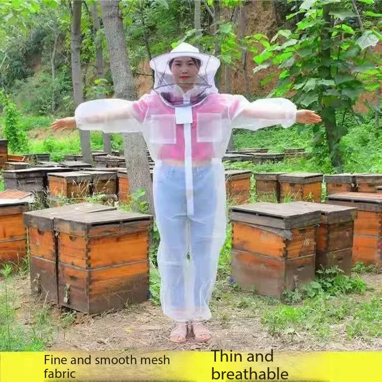 Mesh Hooded Mosquito Proof Suit Outdoor Fishing Adventure Insect Proof Clothing Set Camping Hiking Anti Mosquito Bite Clothes