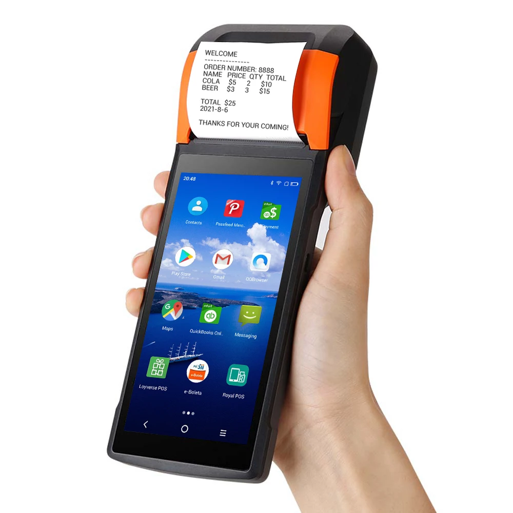 

V2s E-boleta Bill Printing Machine Wireless Terminal Handheld Pos Cash Register Tablet Pos Software for Supermarkets