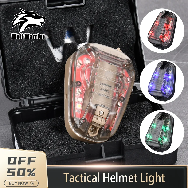 

Tactical Helmets Waterproof Ladybird Lamp Survival Safety Multipurpose Camping Hunting Outdoor Tool Signal Flash Light IR Strobe